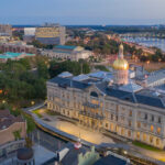 Waterfront Section Trenton New Jersey Delaware River and Capital Statehouse