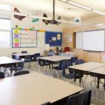 Empty school classroom